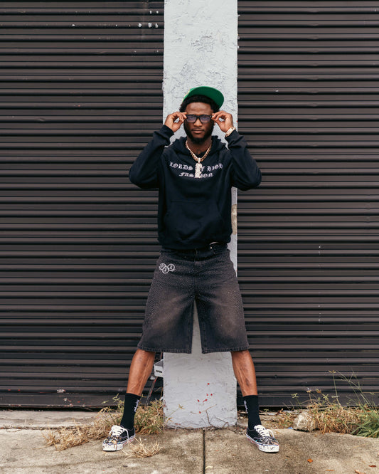 "STUNNA" RHINESTONE JORTS