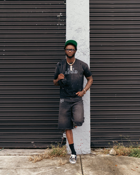 "LUX" DISTRESSED TEE