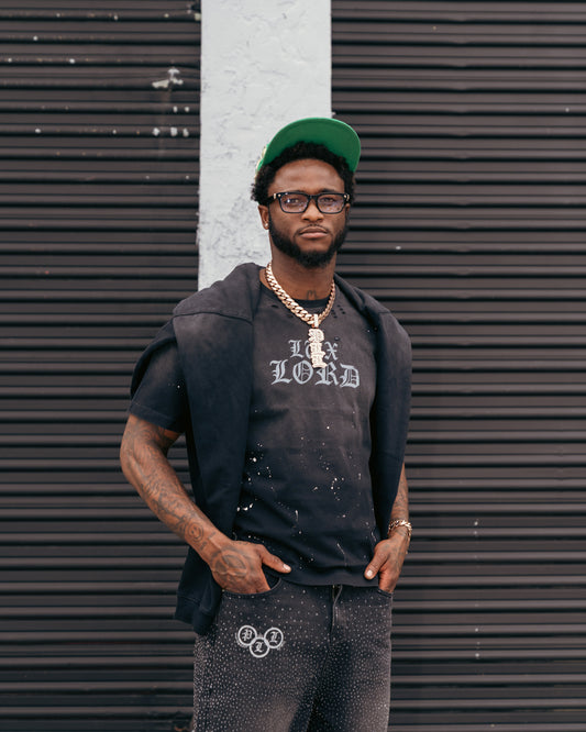 "LUX" DISTRESSED TEE