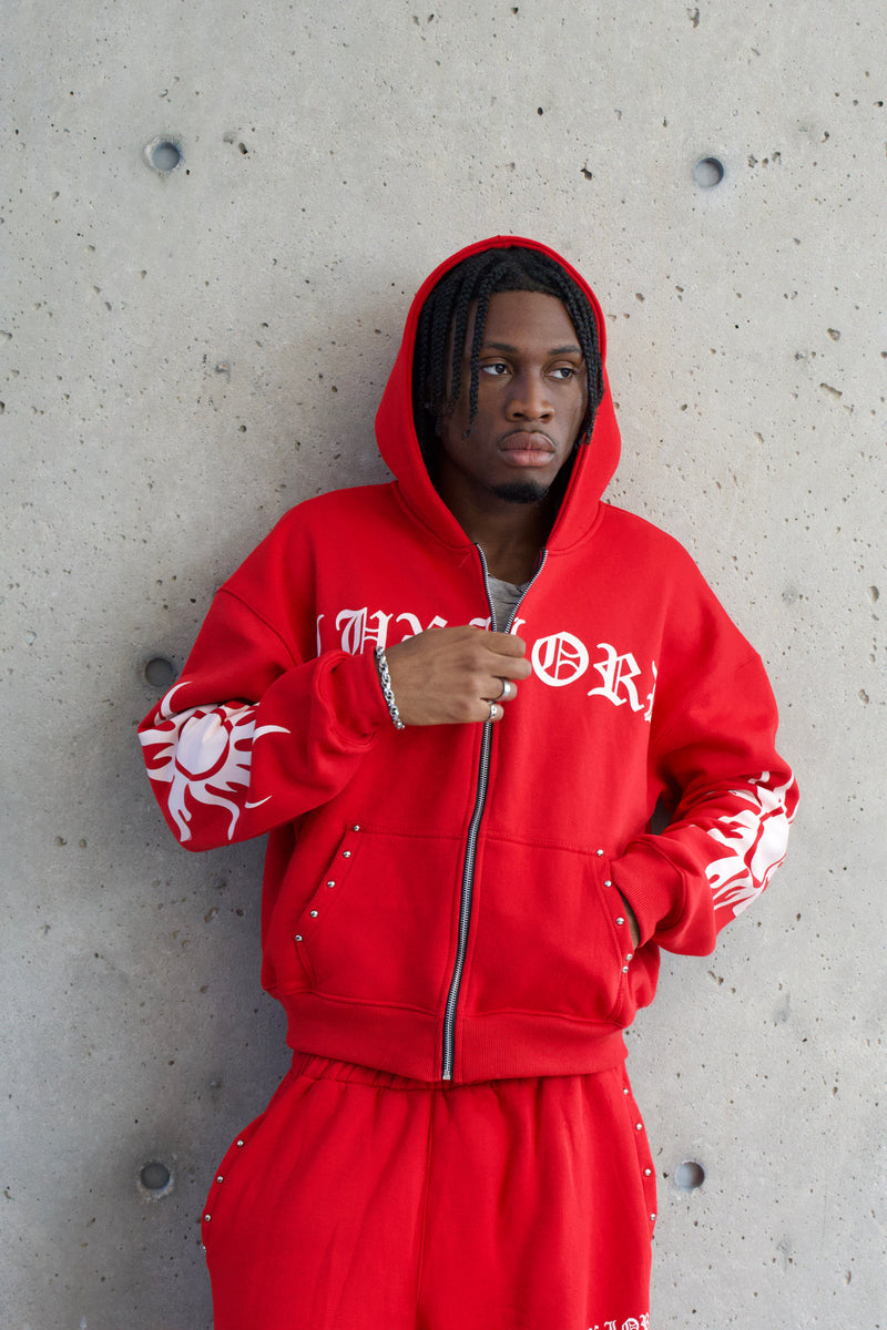 Red Sun Zip-Up