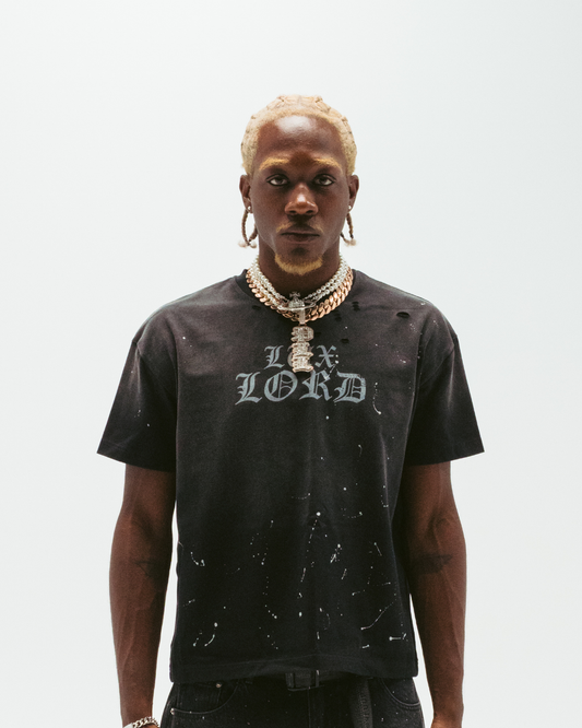 "LUX" DISTRESSED TEE