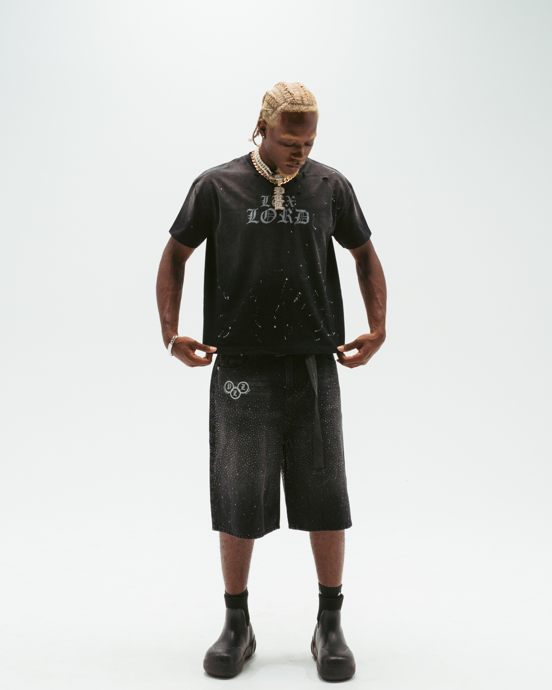 "LUX" DISTRESSED TEE