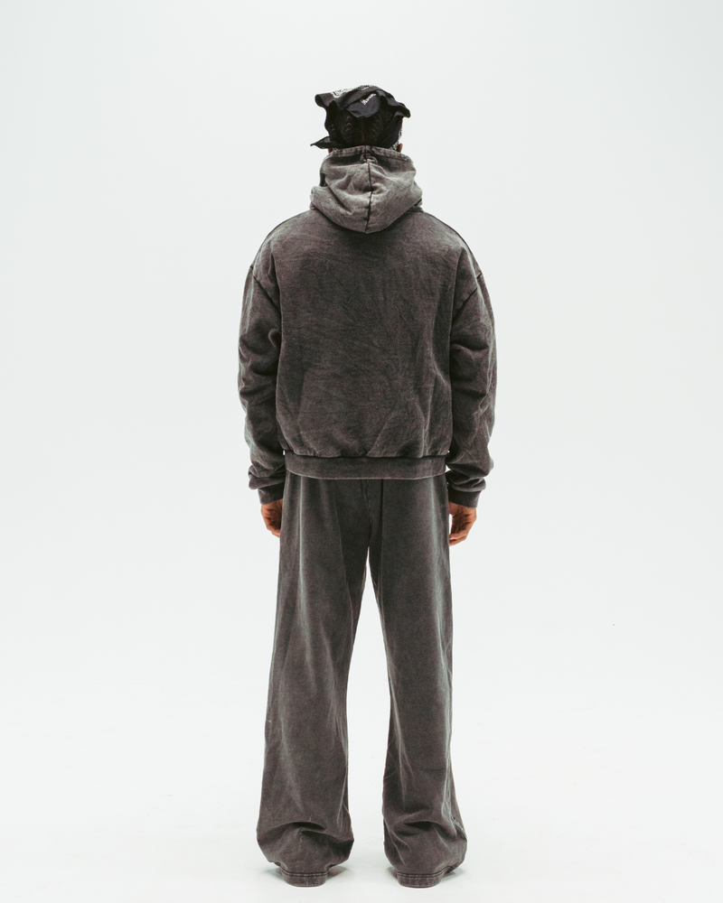 "GRAPHITE" GEMSTONE ZIP-UP