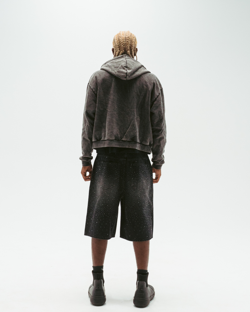 "STUNNA" RHINESTONE JORTS