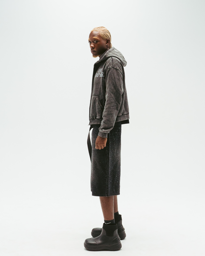 "STUNNA" RHINESTONE JORTS